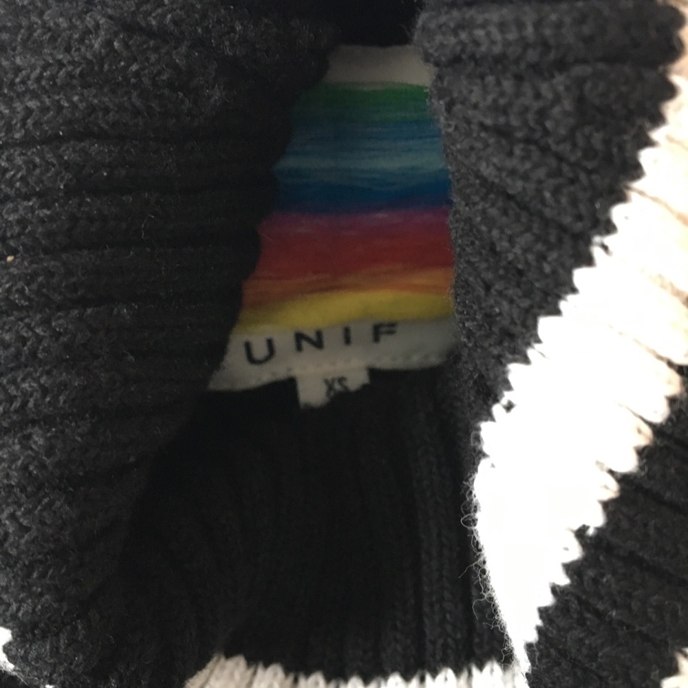 UNIF Bad Sport mock neck in black - Picture 4 of 4